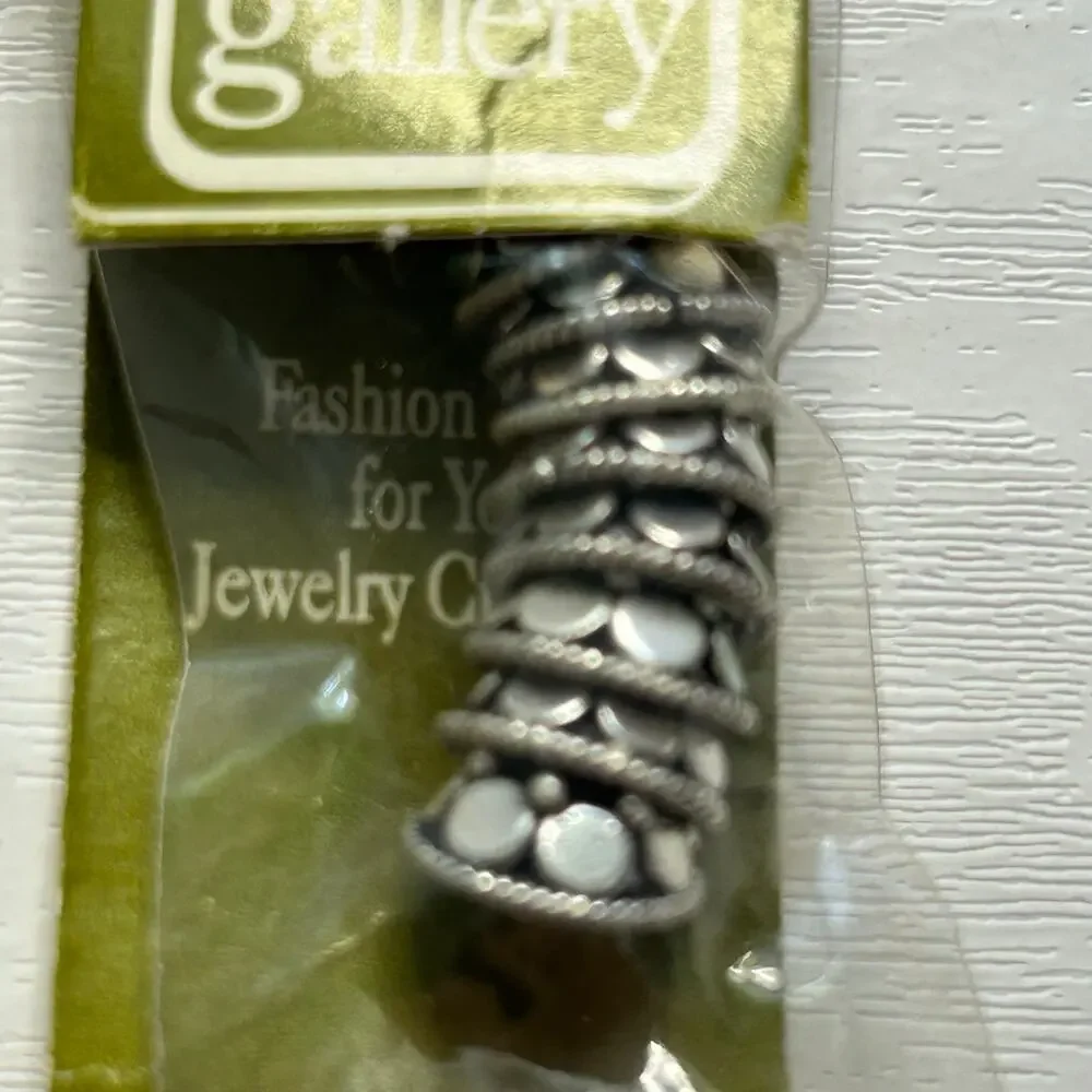 Bead Gallery Silver Metal Bead Findings Lot 7 Cards